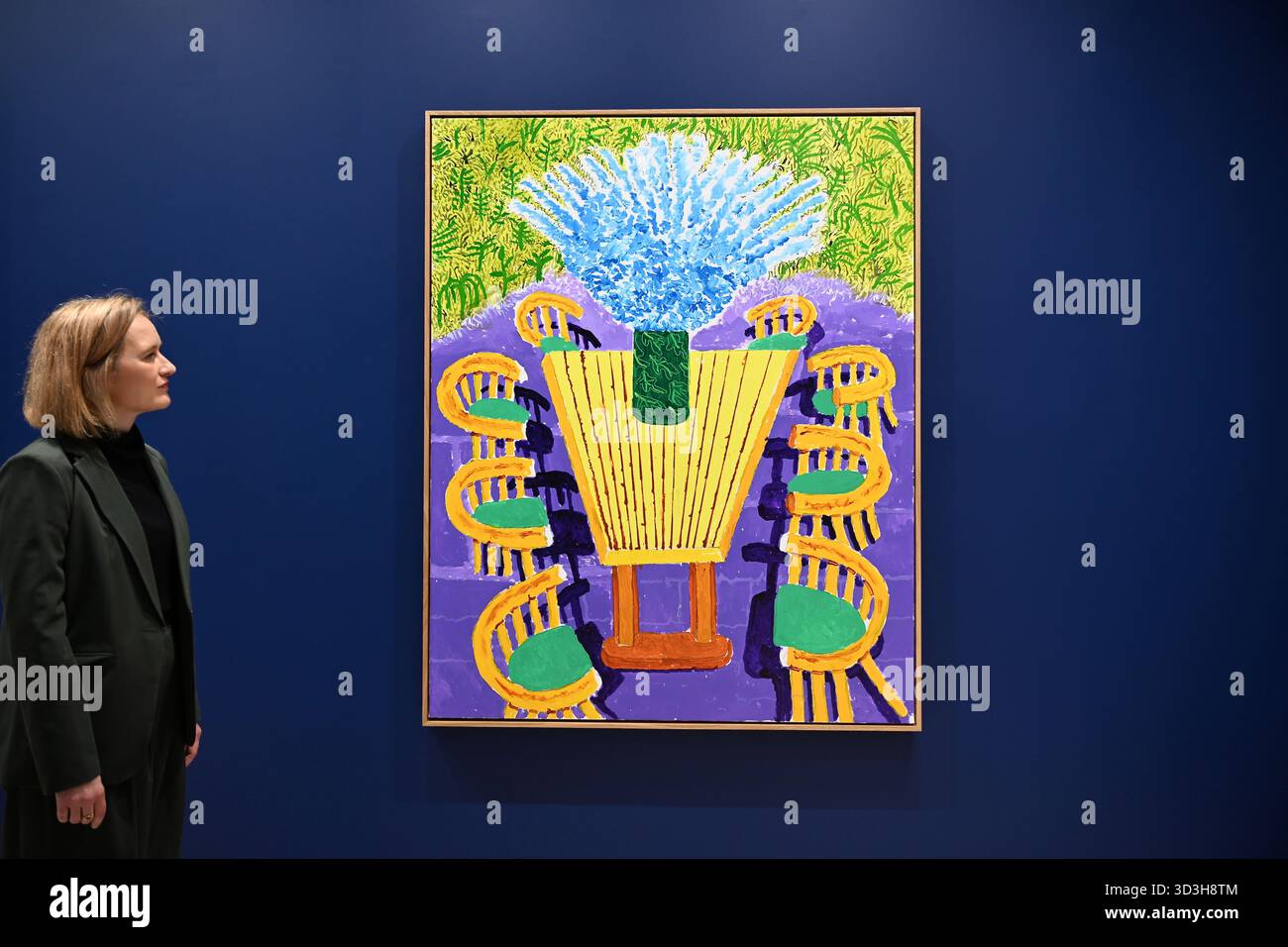 Annely Juda fine Art apre la sua mostra inaugurale domani 7 novembre con opere di David Hockney . La mostra presenterà una serie di nuovi dipinti insieme alla prima presentazione completa nel Regno Unito di opere sulla Luna di Hockney, comprendenti dipinti e dipinti per iPad . Foto Stock