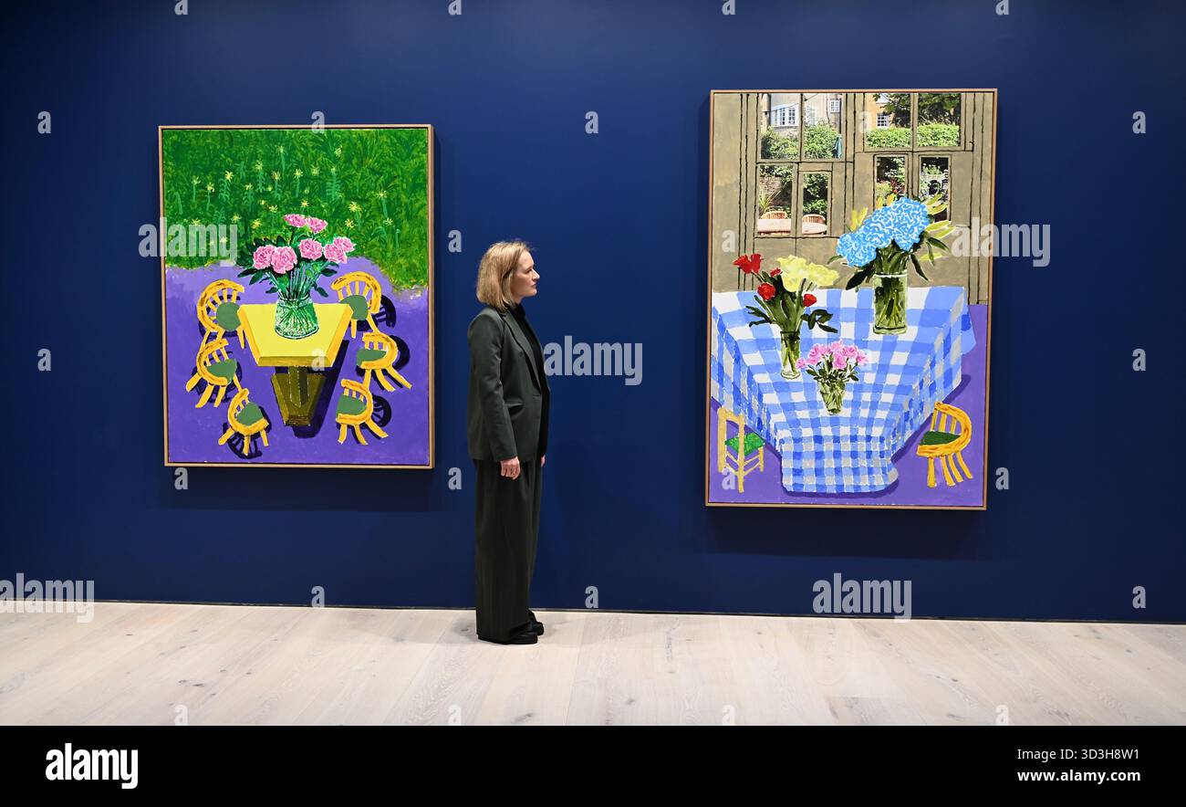 Annely Juda fine Art apre la sua mostra inaugurale domani 7 novembre con opere di David Hockney . La mostra presenterà una serie di nuovi dipinti insieme alla prima presentazione completa nel Regno Unito di opere sulla Luna di Hockney, comprendenti dipinti e dipinti per iPad . Foto Stock