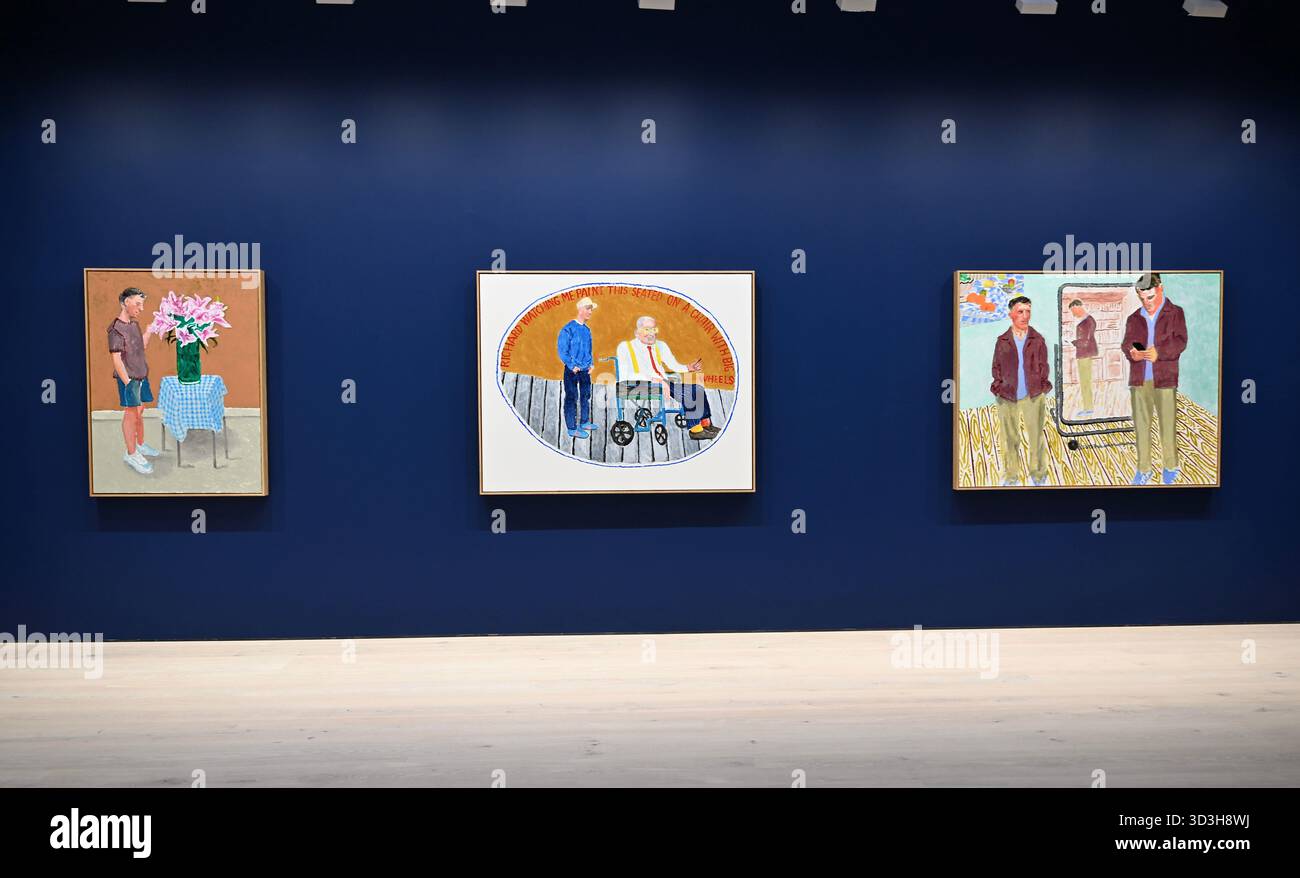 Annely Juda fine Art apre la sua mostra inaugurale domani 7 novembre con opere di David Hockney . La mostra presenterà una serie di nuovi dipinti insieme alla prima presentazione completa nel Regno Unito di opere sulla Luna di Hockney, comprendenti dipinti e dipinti per iPad . Foto Stock