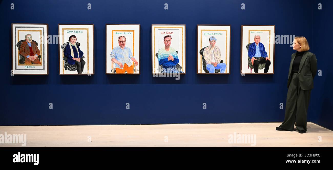 Annely Juda fine Art apre la sua mostra inaugurale domani 7 novembre con opere di David Hockney . La mostra presenterà una serie di nuovi dipinti insieme alla prima presentazione completa nel Regno Unito di opere sulla Luna di Hockney, comprendenti dipinti e dipinti per iPad . Foto Stock