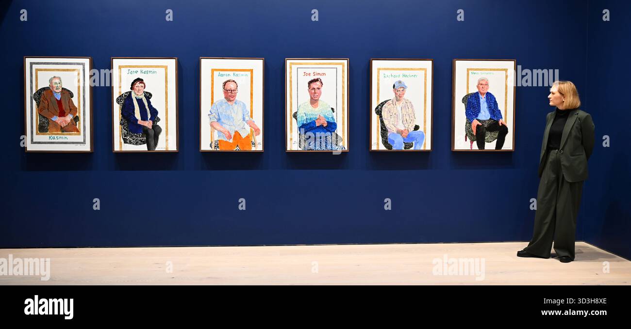 Annely Juda fine Art apre la sua mostra inaugurale domani 7 novembre con opere di David Hockney . La mostra presenterà una serie di nuovi dipinti insieme alla prima presentazione completa nel Regno Unito di opere sulla Luna di Hockney, comprendenti dipinti e dipinti per iPad . Foto Stock