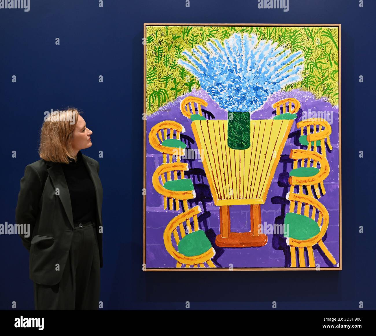 Annely Juda fine Art apre la sua mostra inaugurale domani 7 novembre con opere di David Hockney . La mostra presenterà una serie di nuovi dipinti insieme alla prima presentazione completa nel Regno Unito di opere sulla Luna di Hockney, comprendenti dipinti e dipinti per iPad . Foto Stock