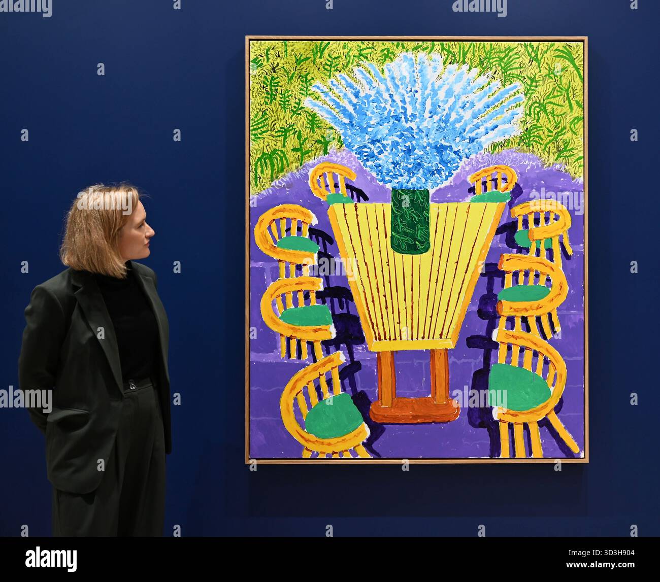 Annely Juda fine Art apre la sua mostra inaugurale domani 7 novembre con opere di David Hockney . La mostra presenterà una serie di nuovi dipinti insieme alla prima presentazione completa nel Regno Unito di opere sulla Luna di Hockney, comprendenti dipinti e dipinti per iPad . Foto Stock