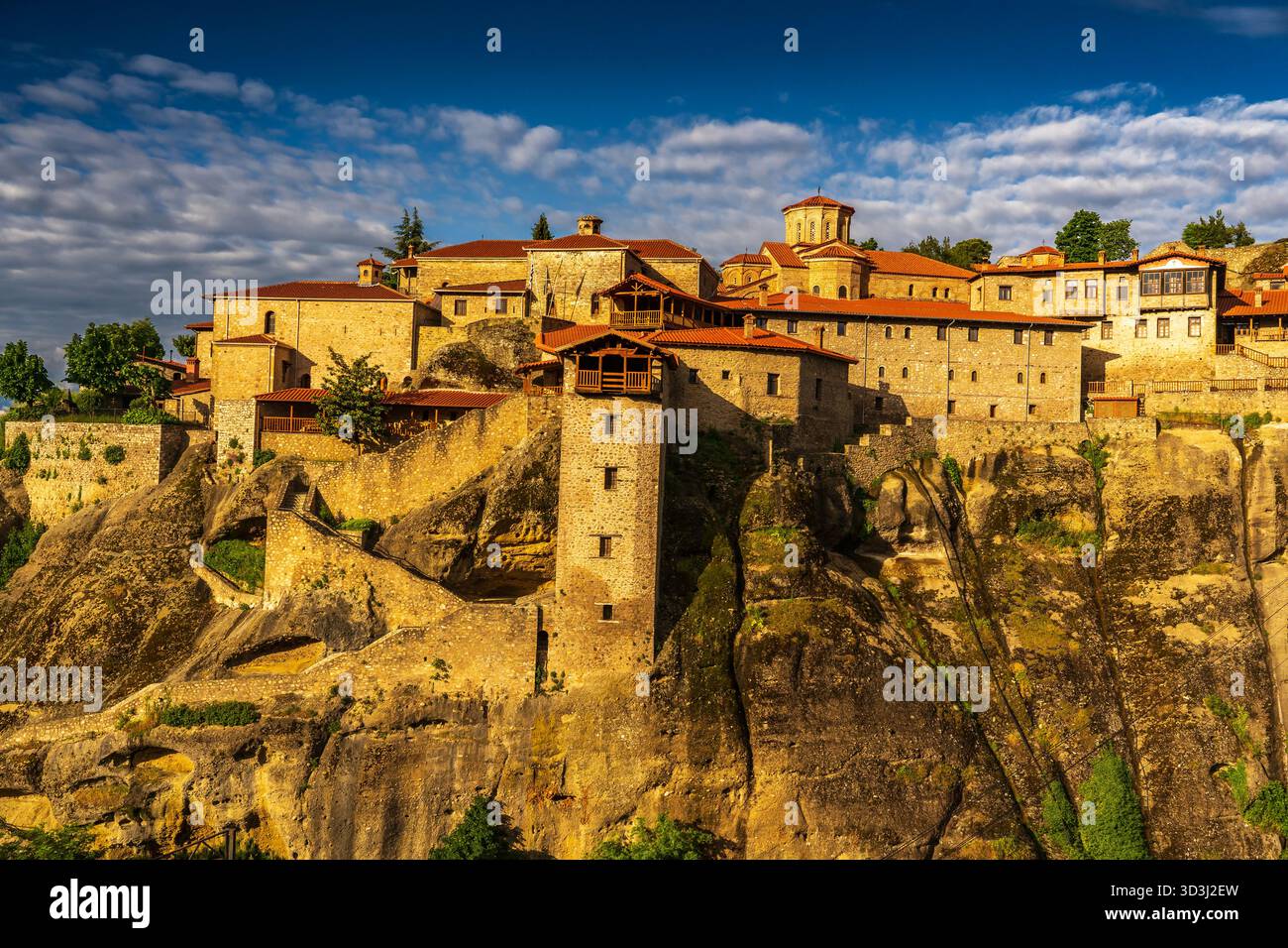 Veduta del Sacro Monastero di Grand Meteoron, Grecia Foto Stock