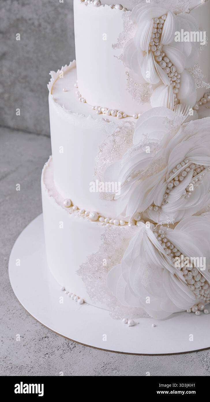 Cibo, torta nuziale a più livelli Foto Stock