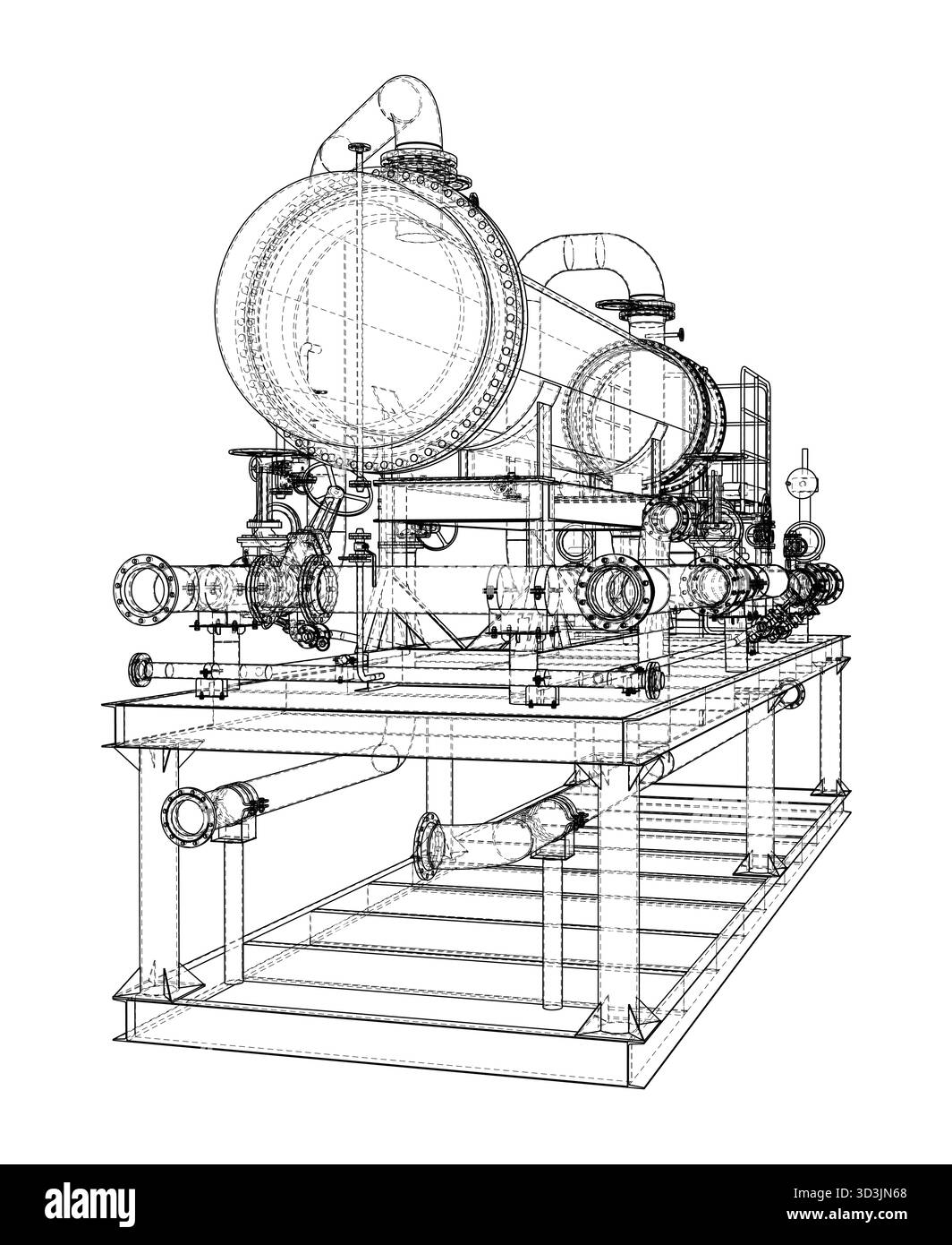 Progetto per le apparecchiature industriali. Vettore Illustrazione Vettoriale