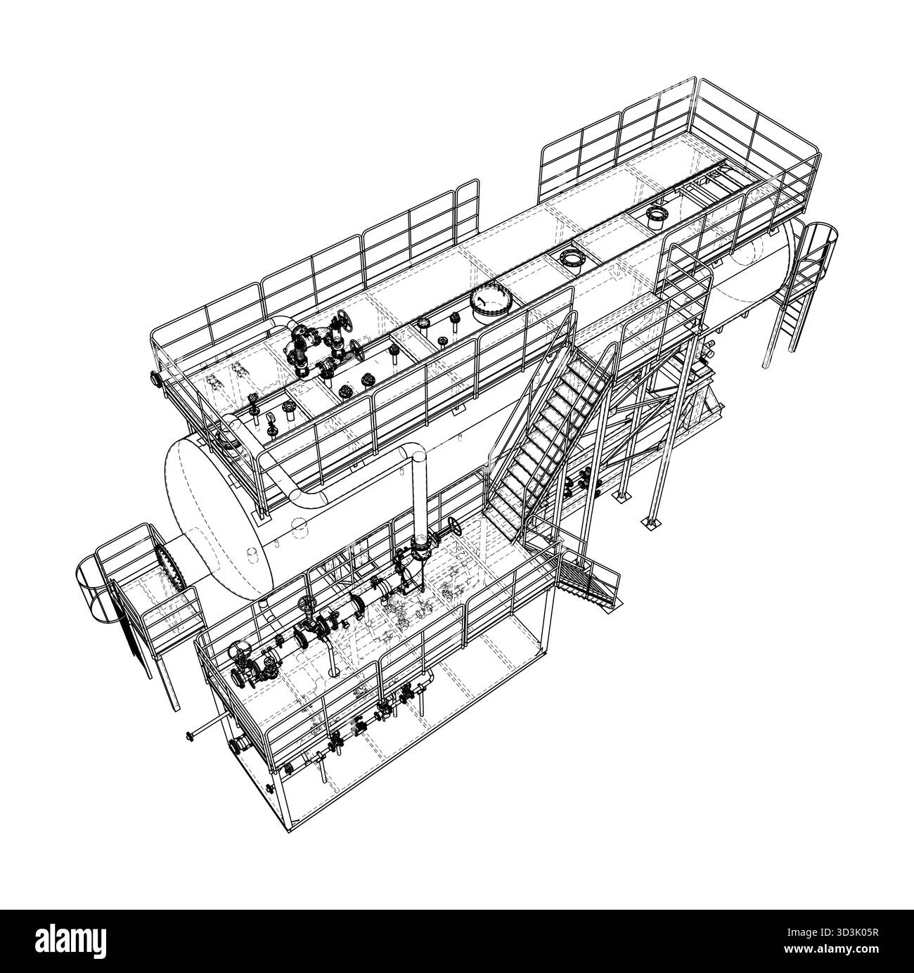Struttura industriale a reticolo. Vettore Illustrazione Vettoriale