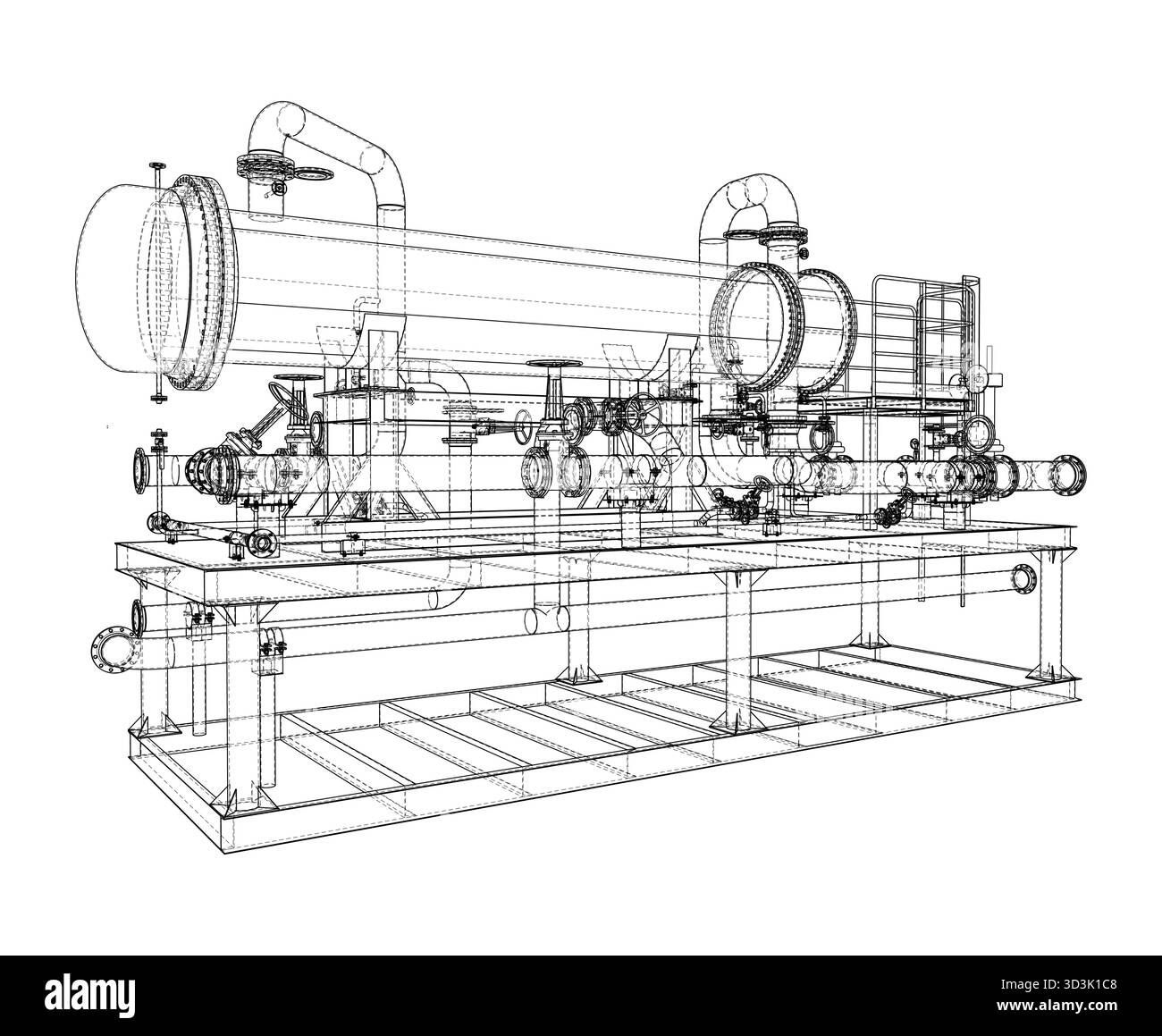 Progetto per le apparecchiature industriali. Vettore Illustrazione Vettoriale