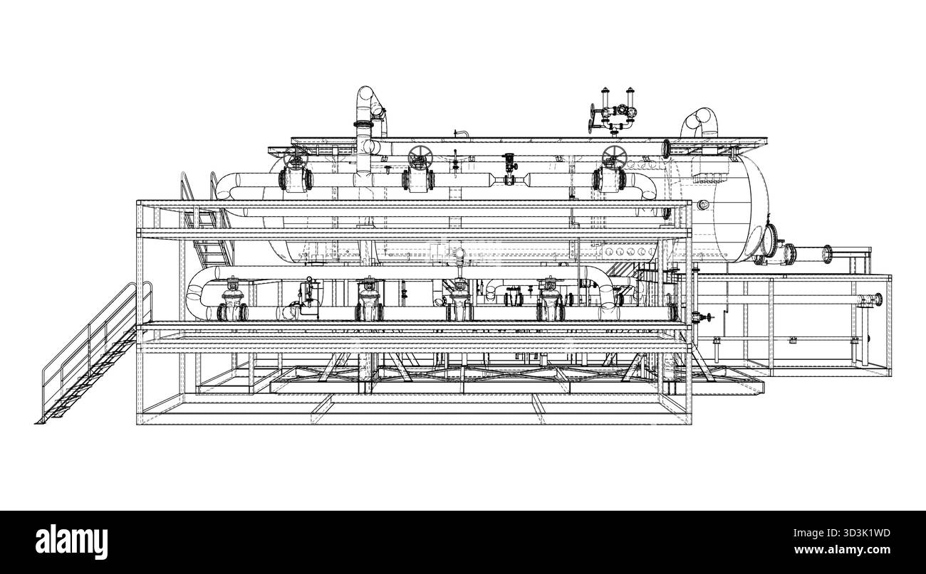 Progetto per le apparecchiature industriali. Vettore Illustrazione Vettoriale