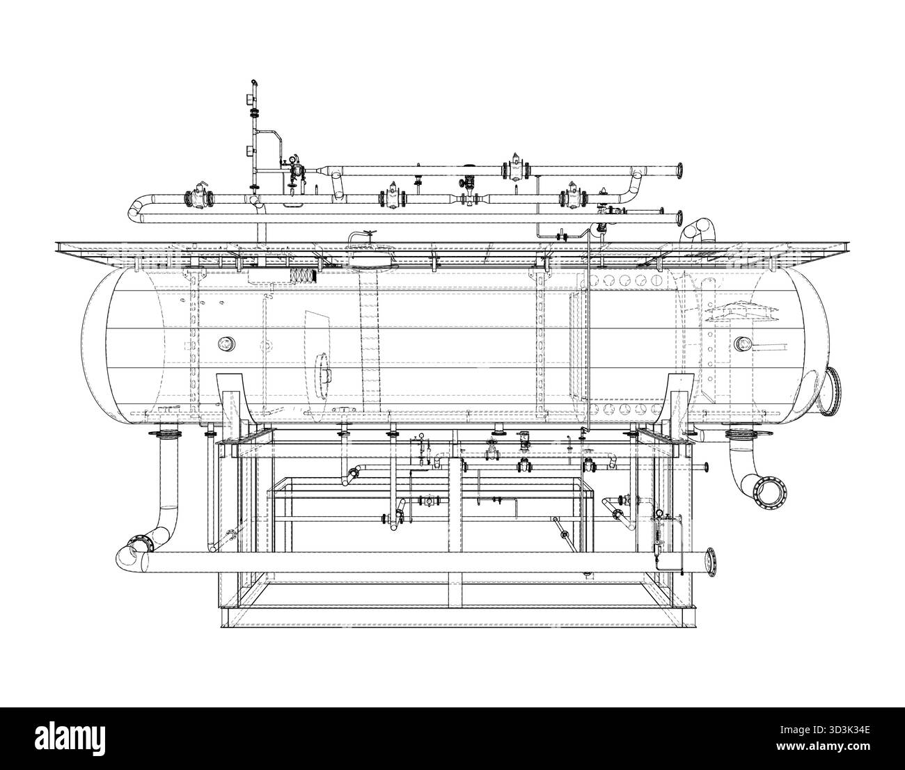 Progetto per le apparecchiature industriali. Vettore Illustrazione Vettoriale