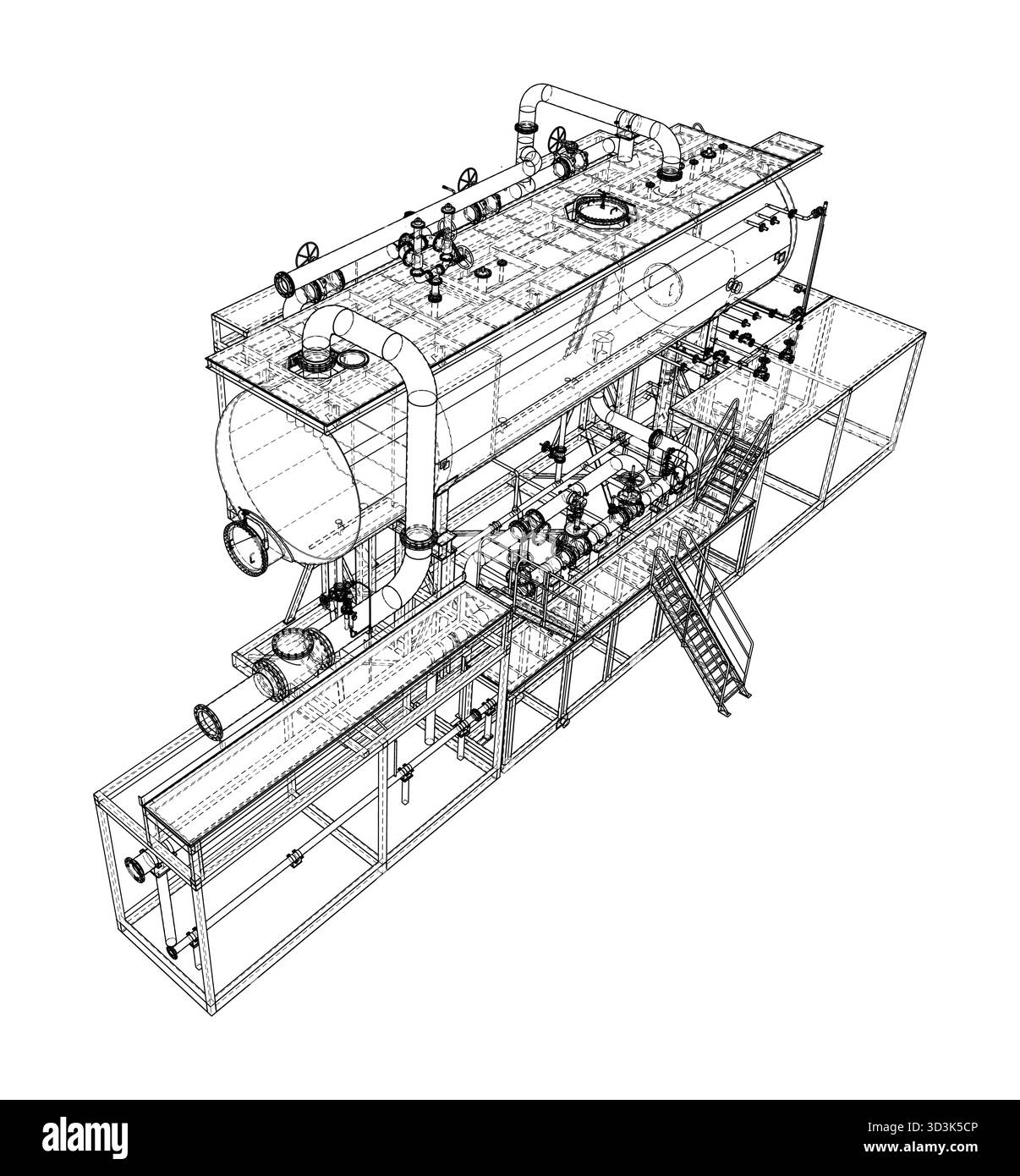 Progetto per le apparecchiature industriali. Vettore Illustrazione Vettoriale