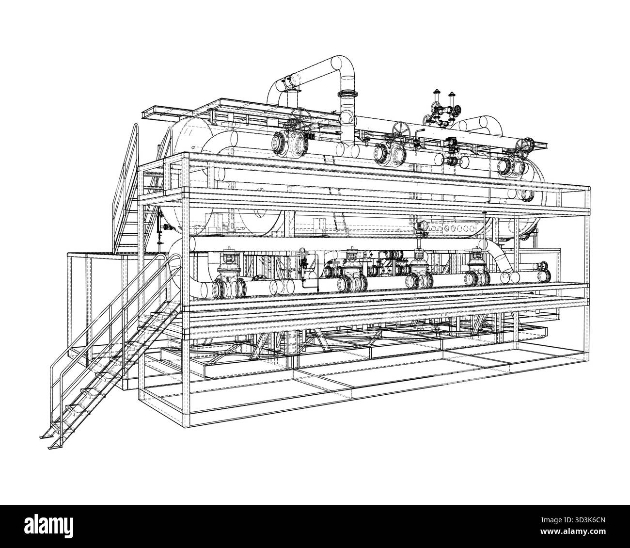 Struttura a reticolo per apparecchiature industriali. Vettore Illustrazione Vettoriale