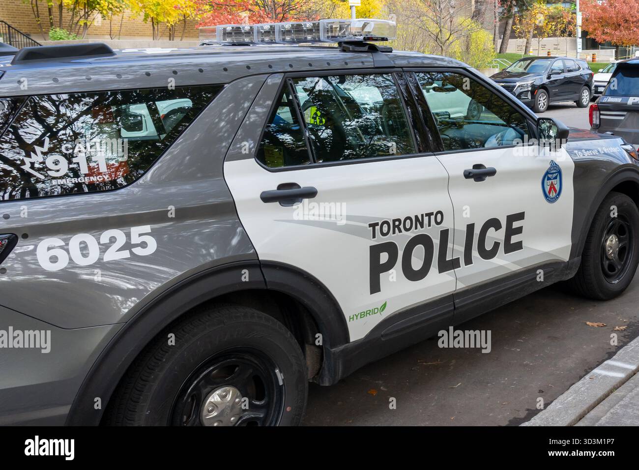 La macchina della polizia di Toronto è stata vista. Foto Stock
