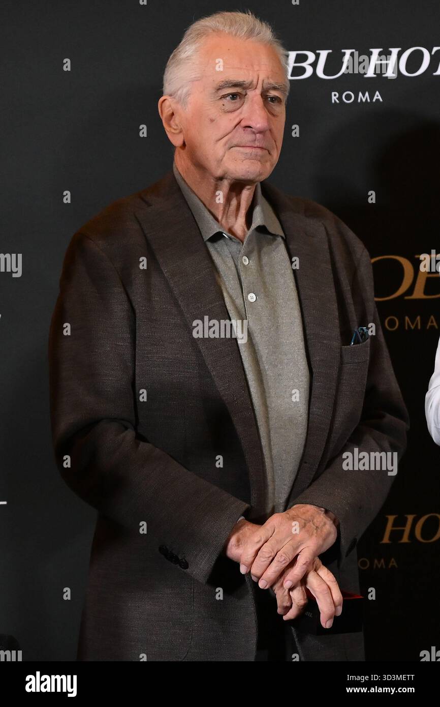 Robert De Niro partecipa all'inaugurazione del Nobu Hotel Rome il 6 novembre 2025 a Roma Foto Stock
