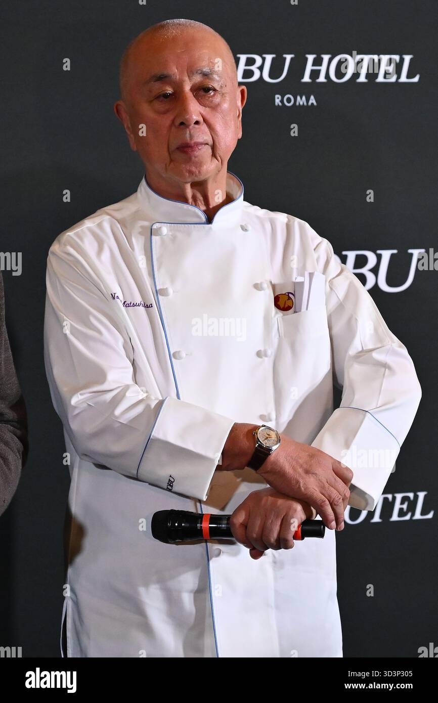 Roma, Italia. 6 novembre 2025. Nobu Matsuhisa partecipa all'inaugurazione del Nobu Hotel Rome a Roma, il 6 novembre 2025. (Foto di Domenico Cippitelli/NurPhoto) credito: NurPhoto SRL/Alamy Live News Foto Stock