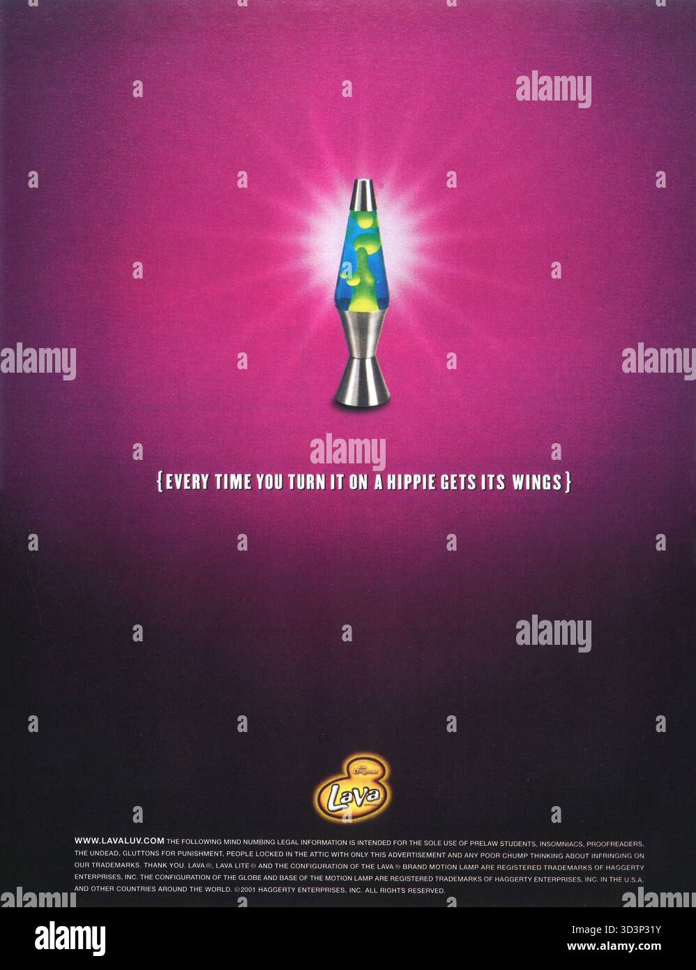2001 lampade Haggerty Lava ad Foto Stock