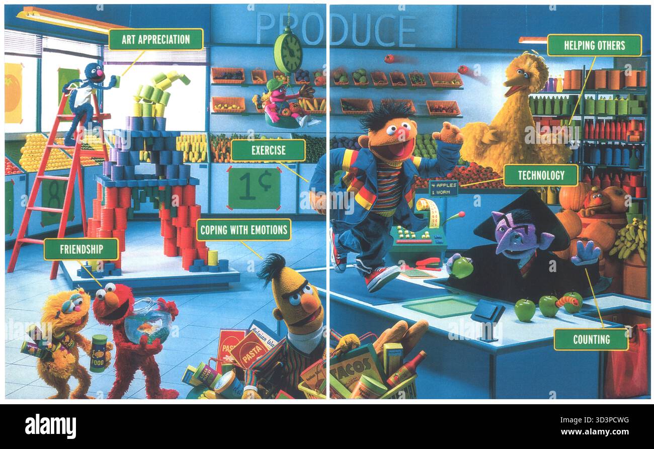 2000 Sesame Street su PBS Kids CTW dettaglio promozionale Foto Stock