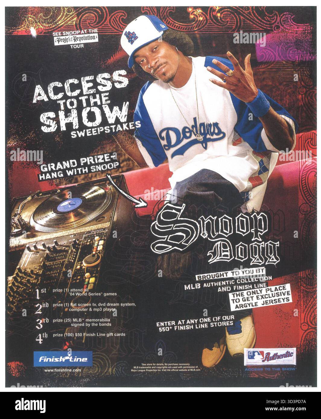 2004 Project Revolution Music Festival accesso all'annuncio dello spettacolo con il rapper Snoop Dogg Foto Stock