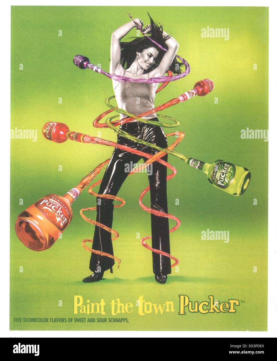 2000 annuncio liquore DeKuyper Pucker Schnapps Foto Stock