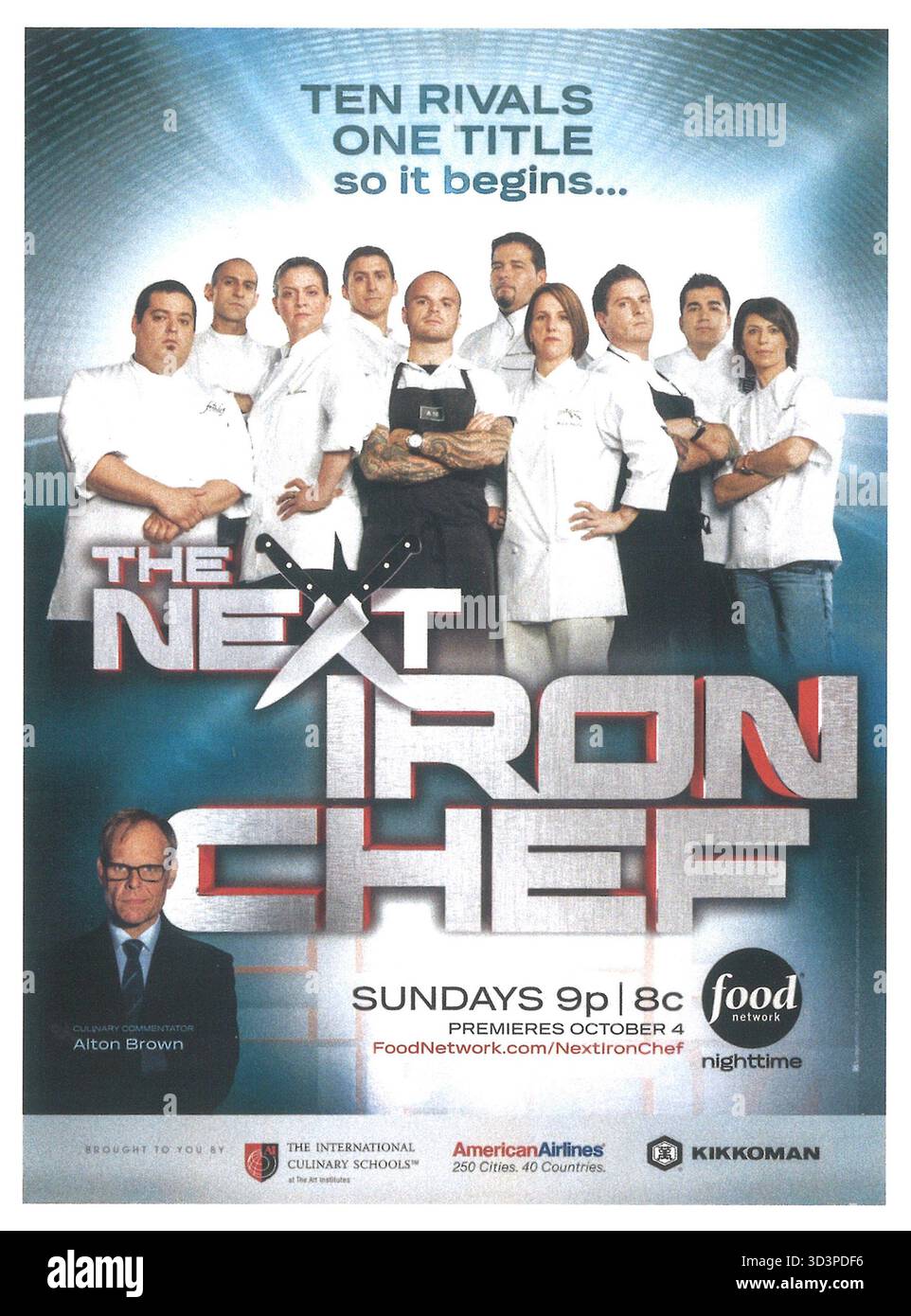 2009 The Next Iron Chef, concorso di realtà Food Network con Alton Brown Foto Stock