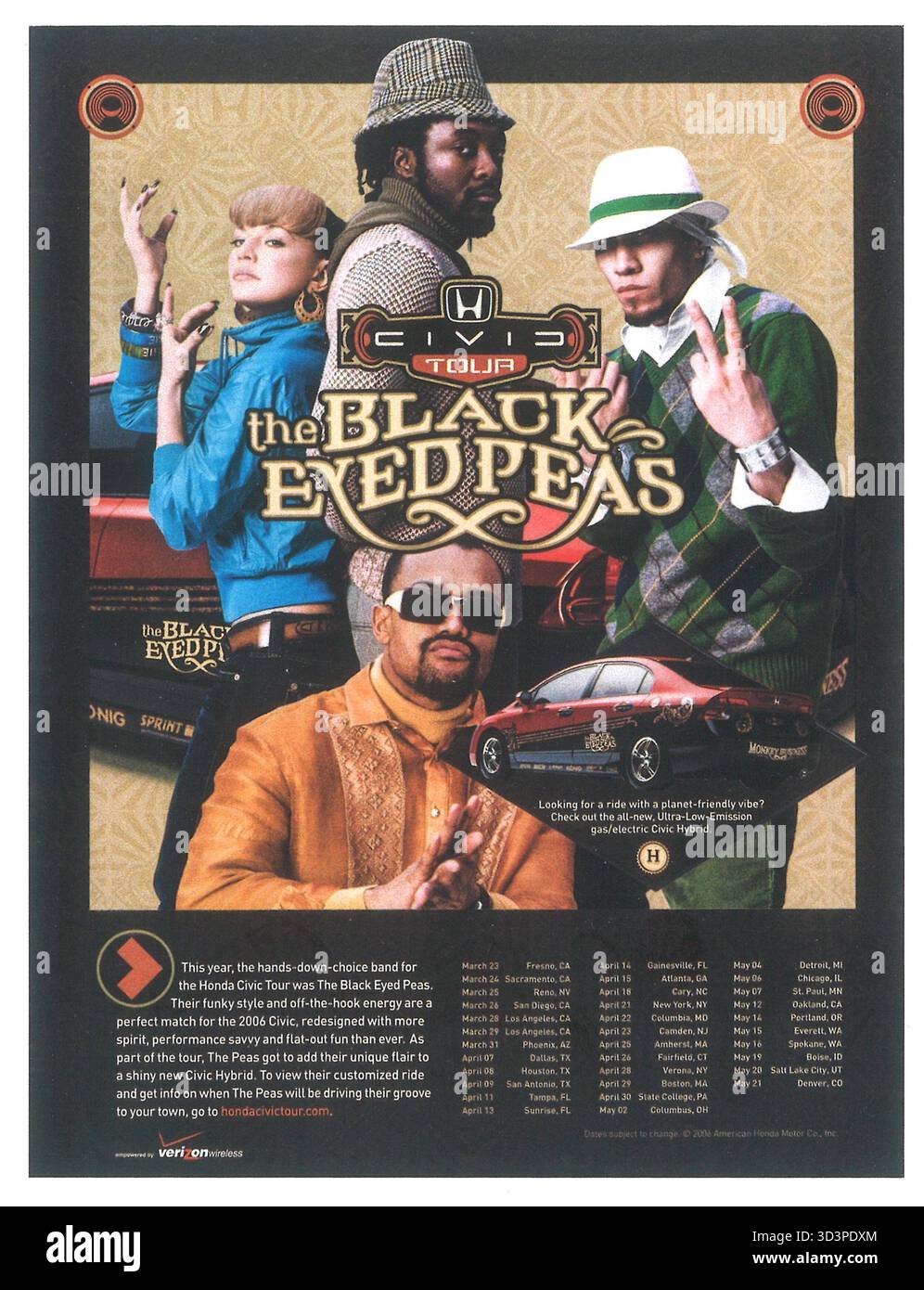 2006 Promo Honda Civic Tour The Black Eyed Peas Foto Stock