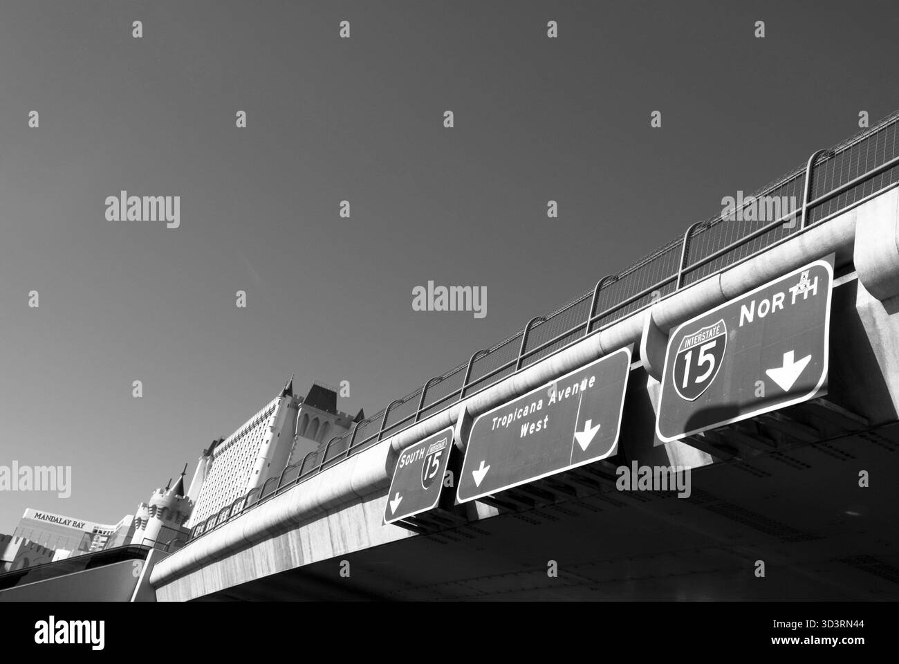 Interstate 15 direzione vicino a Las Vegas, Nevada, Stati Uniti. Foto Stock