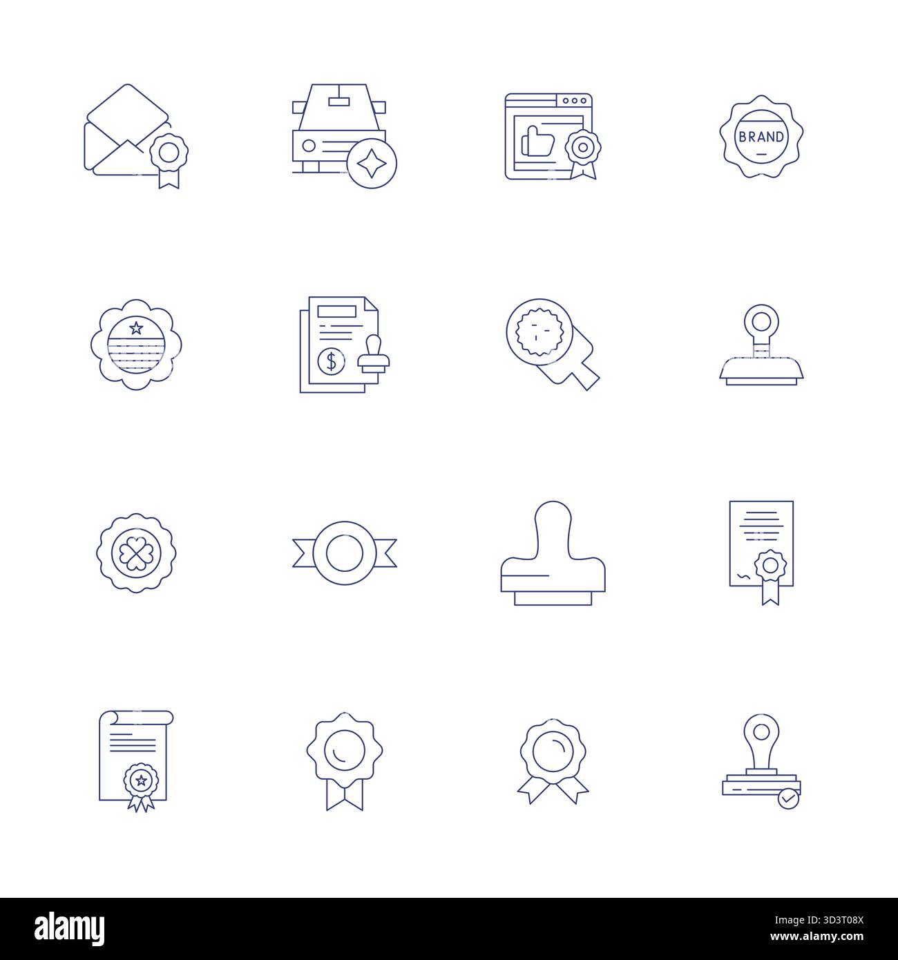 Collezione premium di 16 icone vettoriali Thin Line per Seal, meticolosamente realizzate con risoluzione allineata a 256x256 pixel per un impatto visivo superiore. Illustrazione Vettoriale