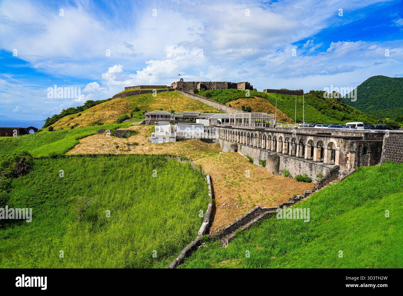 Fort George nella fortezza di Brimstone Hill, patrimonio dell'umanità dell'UNESCO a Saint Kitts, nei Caraibi Foto Stock