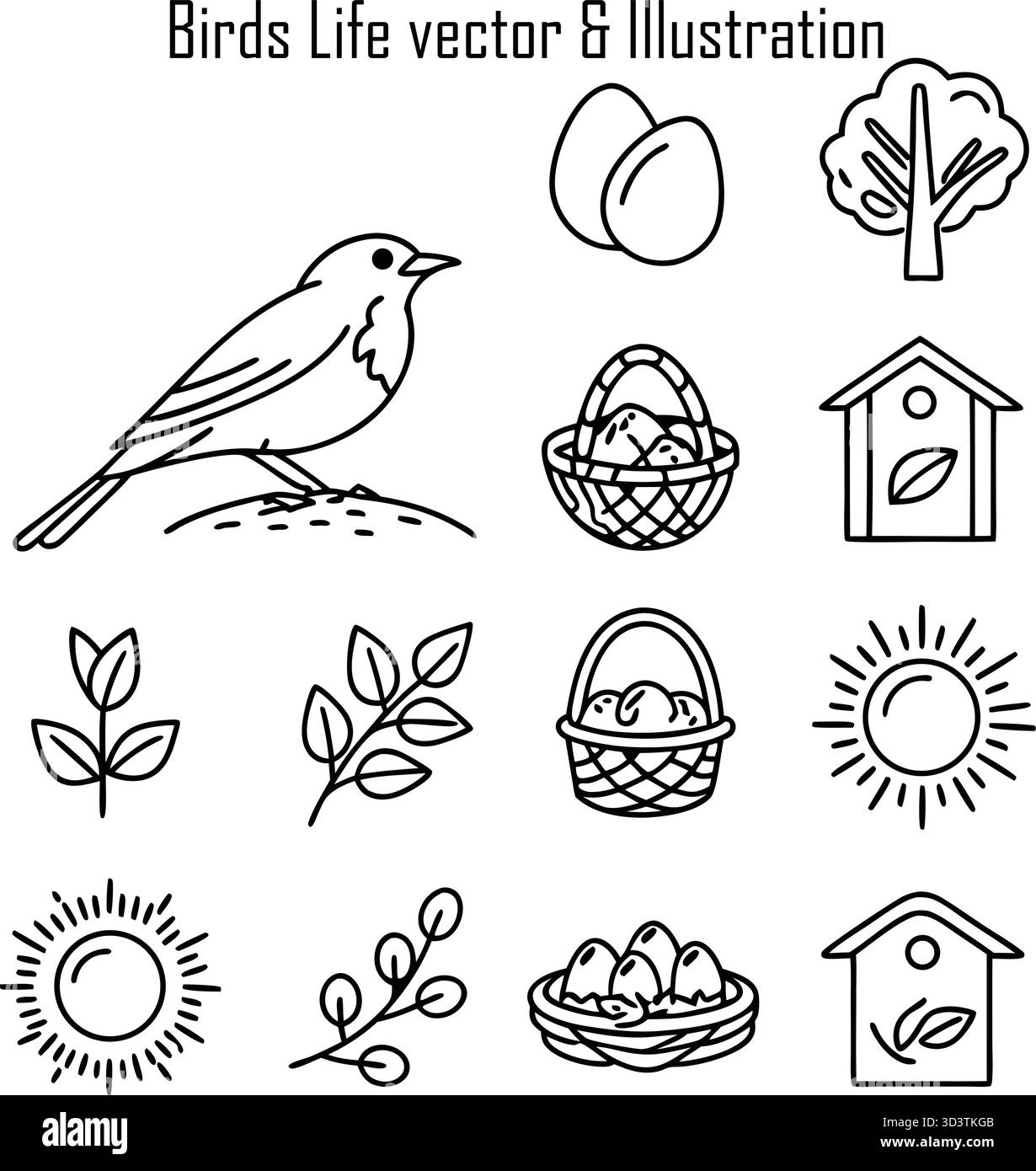 Fauna selvatica, libertà e natura in volo Illustrazione Vettoriale