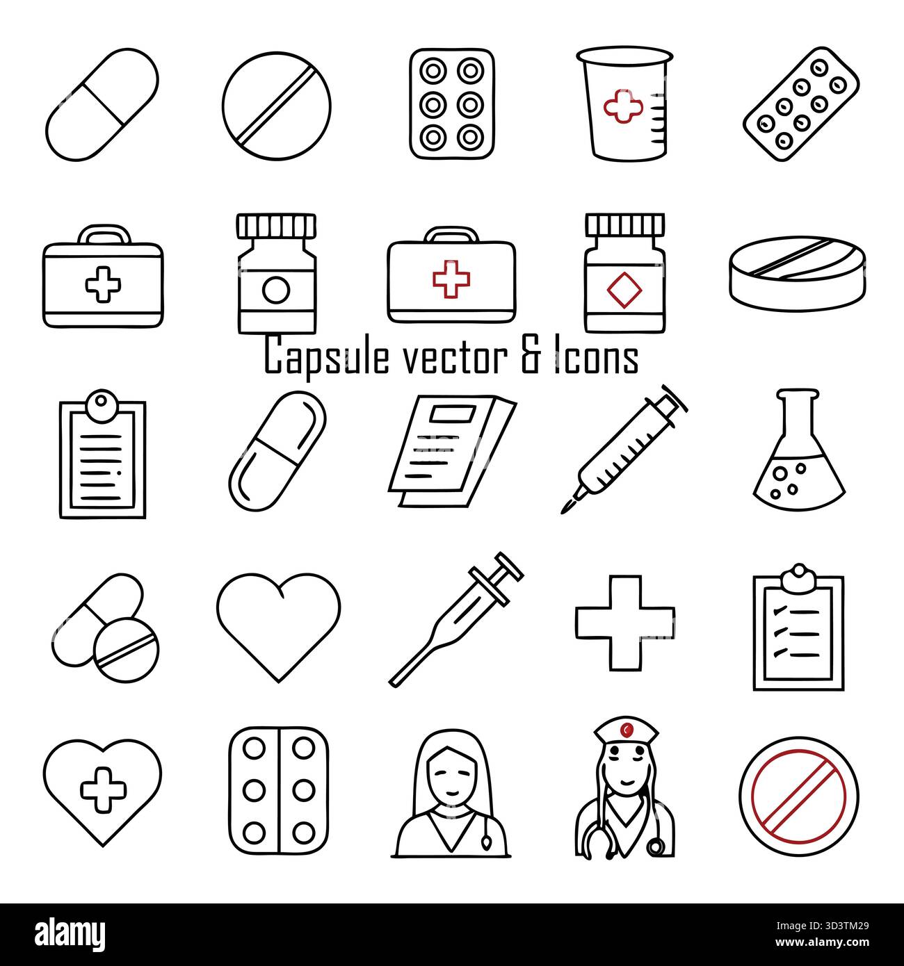 Medicina, spazio e tecnologia moderna Illustrazione Vettoriale