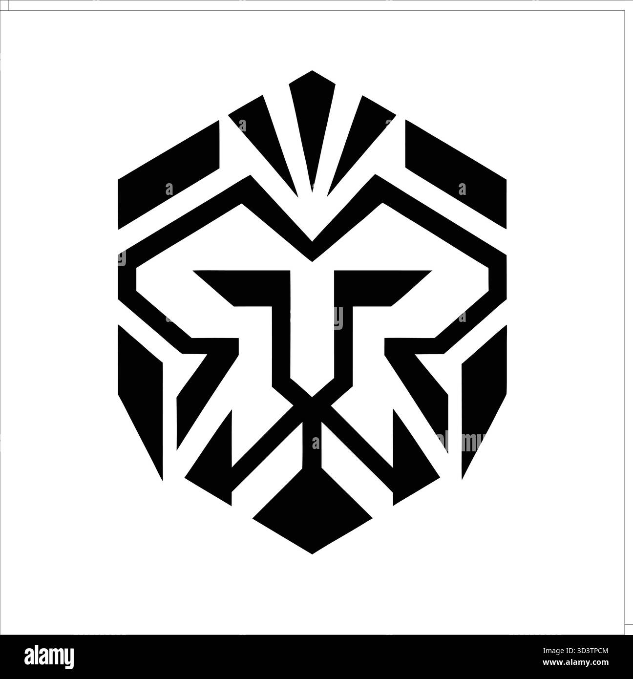 Moderno logo geometrico con testa a leone | Design minimale poligonale di lusso vettoriale | elegante simbolo astratto animale per l'identità del marchio e dell'azienda Illustrazione Vettoriale