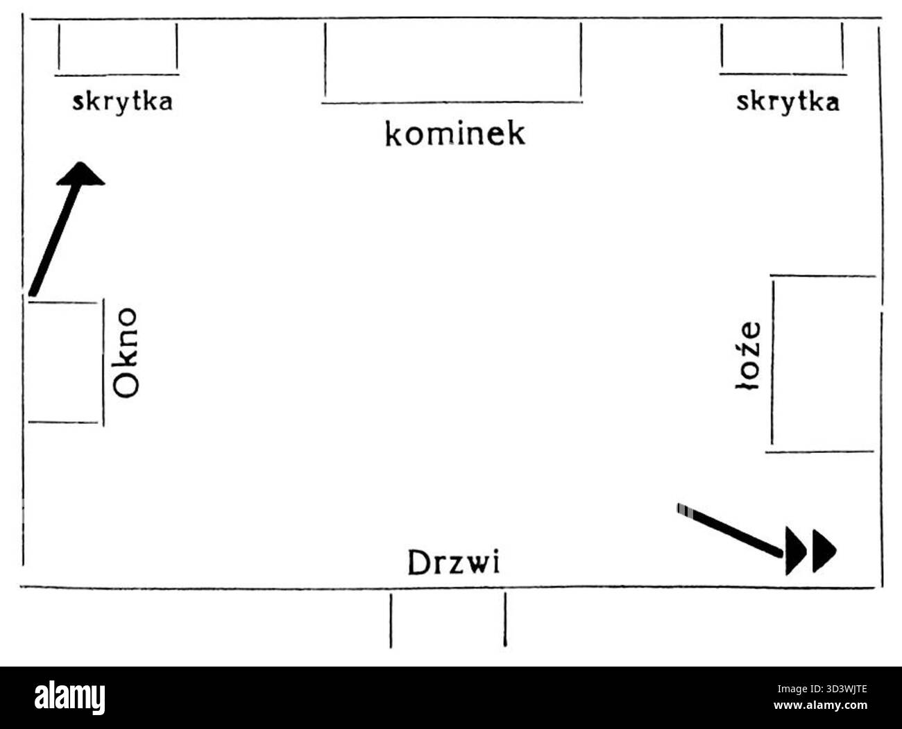 Un'illustrazione tratta da *Upiorny dom* di Stanislaw Antoni Wotowski (la Casa infestata) pubblicata nel 1931. Questo lavoro fa parte della letteratura polacca e si concentra su temi horror gotici. Foto Stock
