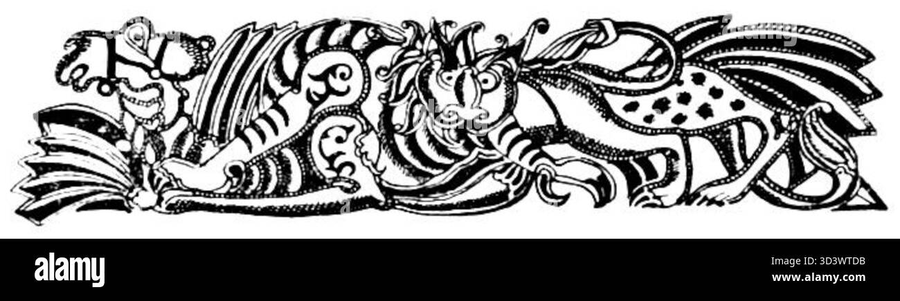 Un'altra illustrazione tratta da *Ogrodnik* di Tagore, creata da un artista anonimo nel 1923, questo pezzo sottolinea la connessione tra la natura e l'emozione umana. Foto Stock