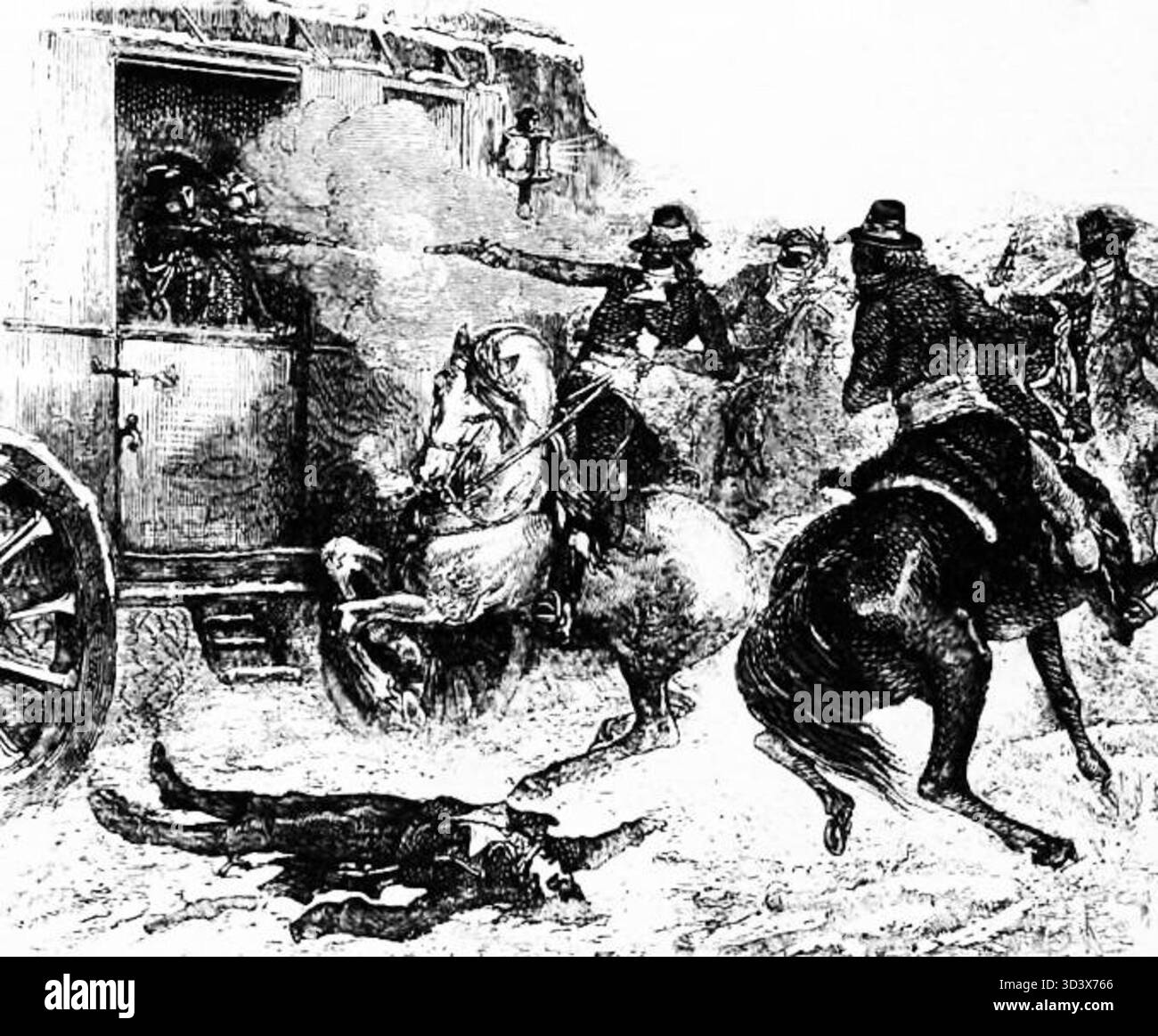 Questa illustrazione tratta dall'edizione 1912 di 'Towarzysze Jehudy' di PL Dumas evidenzia un momento chiave della storia, che presenta i complessi personaggi del libro in una situazione critica che mette alla prova i loro valori. Foto Stock