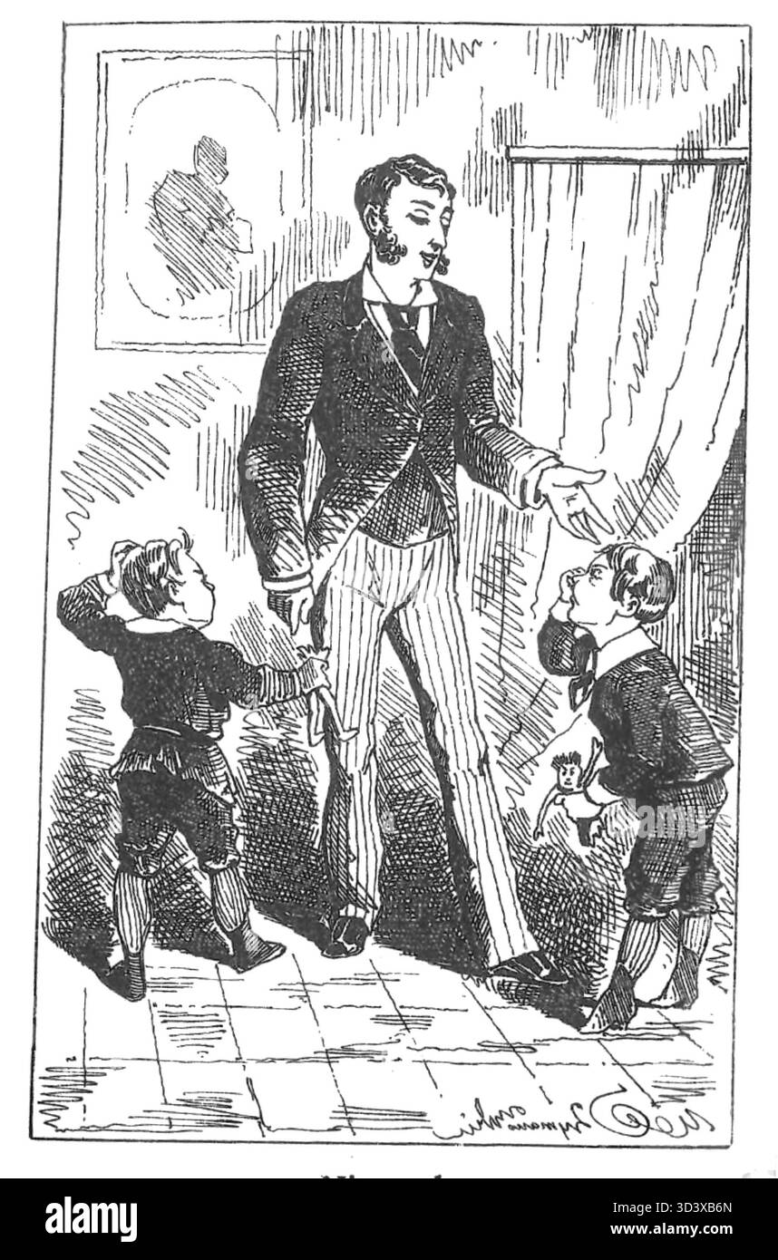 Illustrazione dal libro "PL L Niemojowski Trójlistek" pubblicato nel 1881. L'immagine è attribuita ad un artista anonimo. Foto Stock