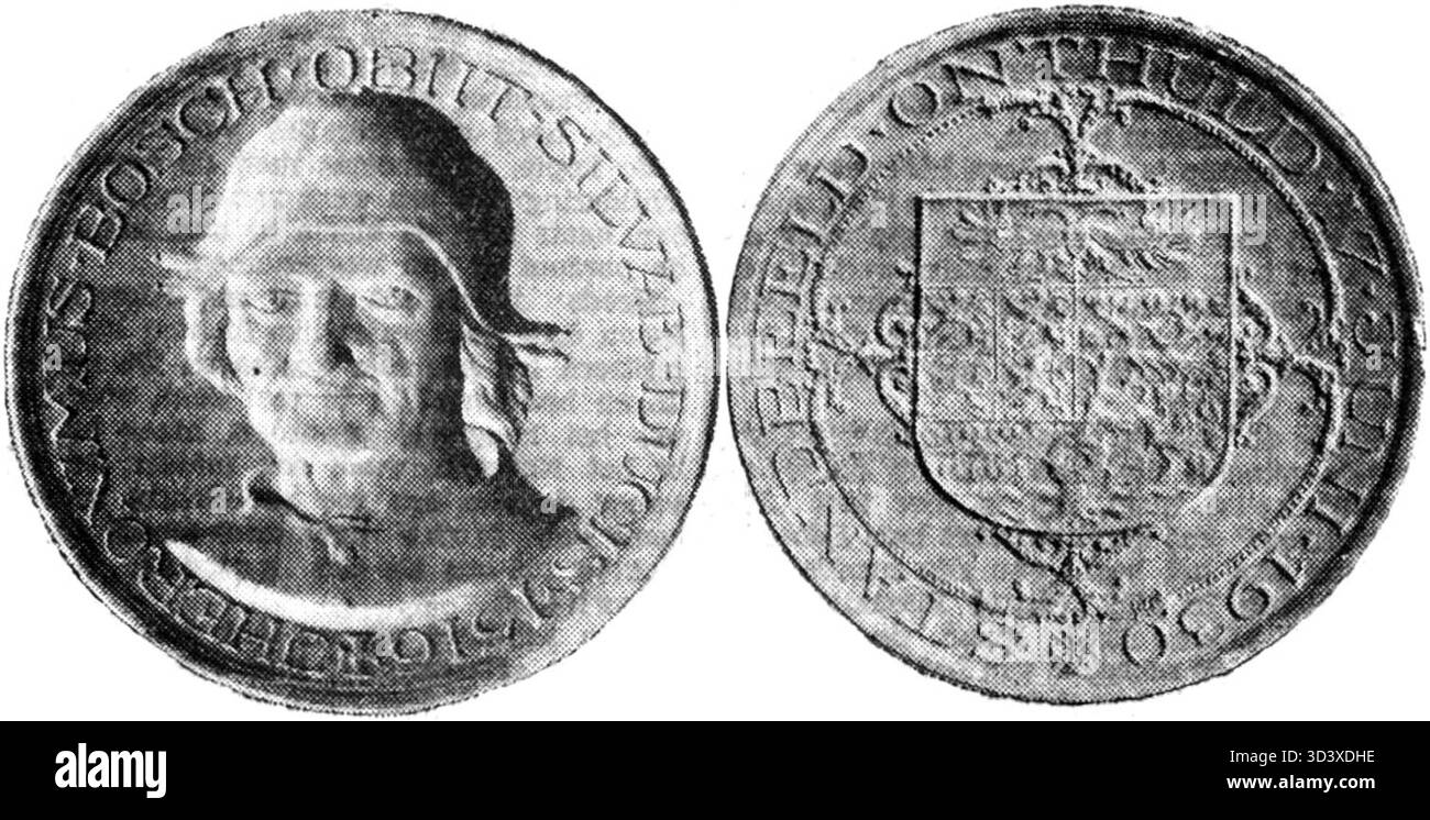 Un articolo del Provinciale Noordbrabantsche en's-Hertogenbossche Courant del 16 giugno 1930, con la medaglia Hieronymus Bosch. Foto Stock