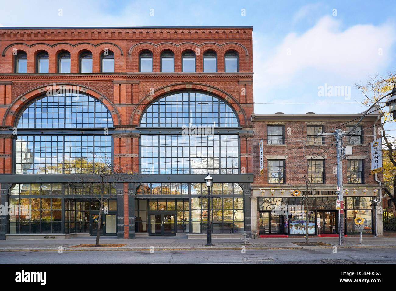 L'area della città Vecchia di King Street nel centro di Toronto, con edifici commerciali risalenti agli anni '1830 e '1840 Foto Stock