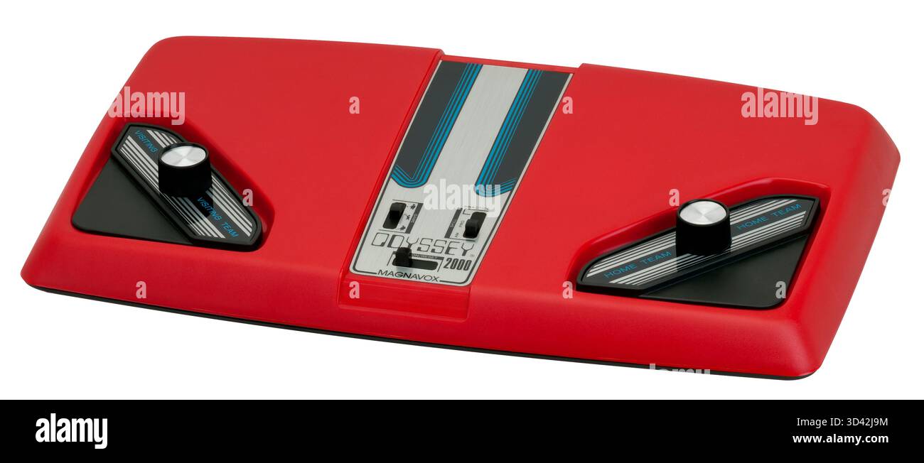 1977 Magnavox Odyssey 2000 console home per videogiochi per giocare ai classici Tennis, Hockey Foto Stock
