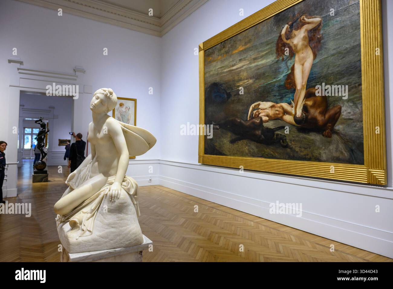 Vista interna della Galleria Nazionale d'Arte moderna e Contemporanea, che ospita una collezione di opere d'arte del XIX e XX secolo, tra cui opere di Canova, Foto Stock