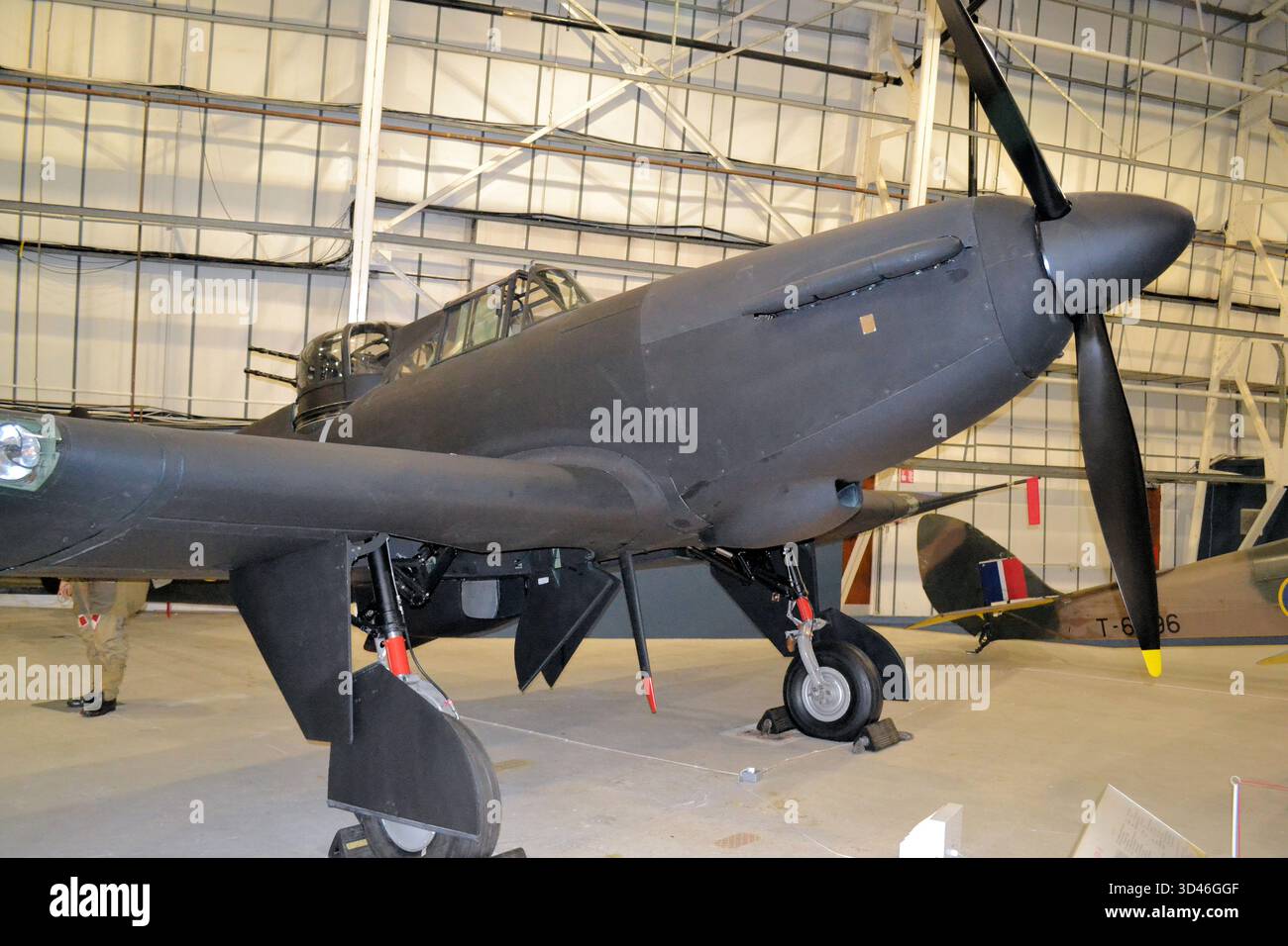 L'unico caccia intercettore Boulton Paul Defiant sopravvissuto della seconda guerra mondiale è esposto al RAF Museum Foto Stock