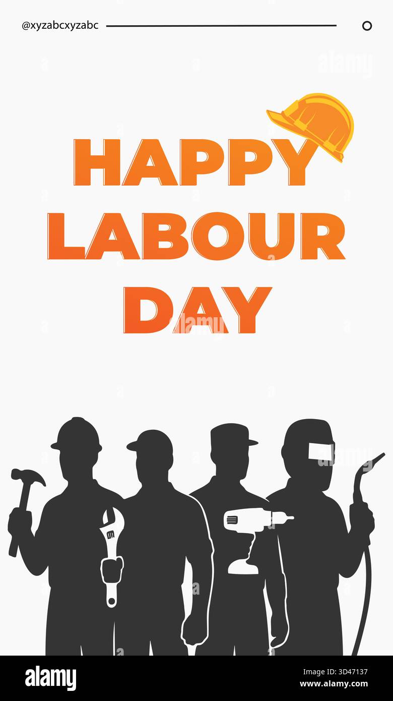 Grafica vettoriale festa del lavoro Illustrazione Vettoriale