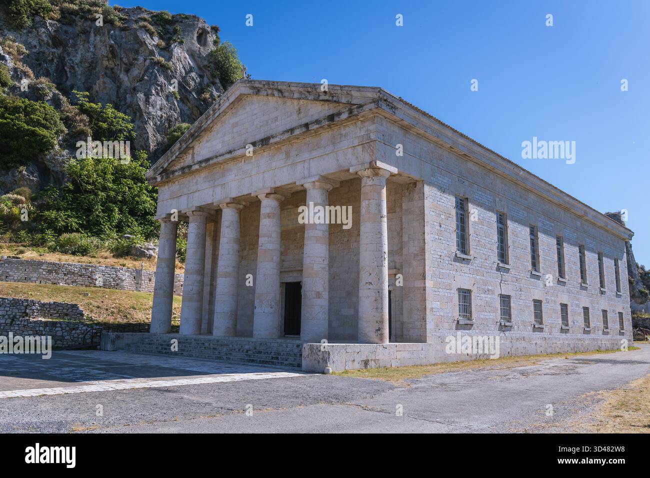 Chiesa di San Giorgio nella vecchia fortezza veneziana nella città di Corfù, su un'isola greca di Corfù Foto Stock