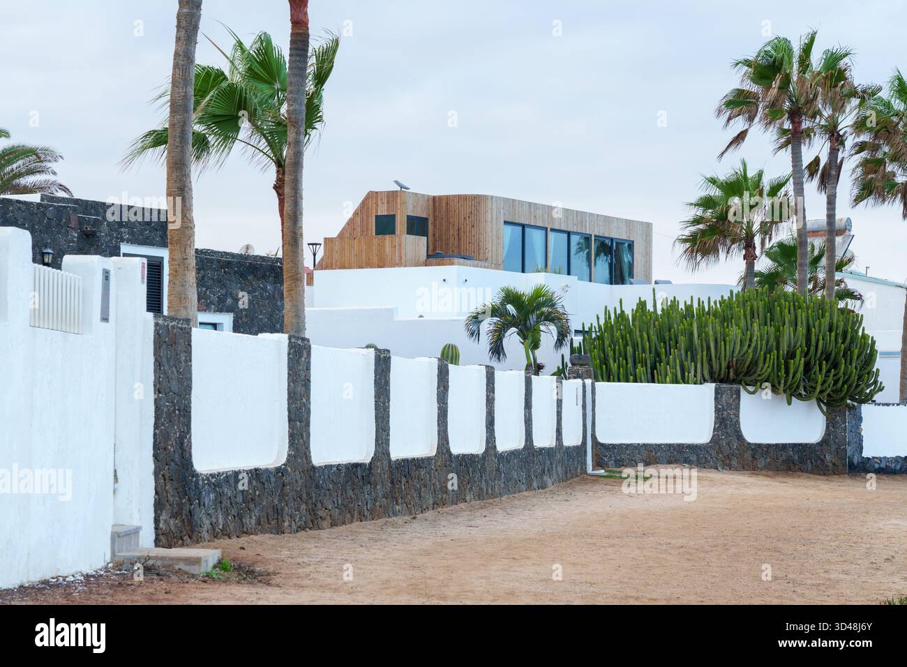 Lussuosa villa fronte mare a Corralejo Foto Stock