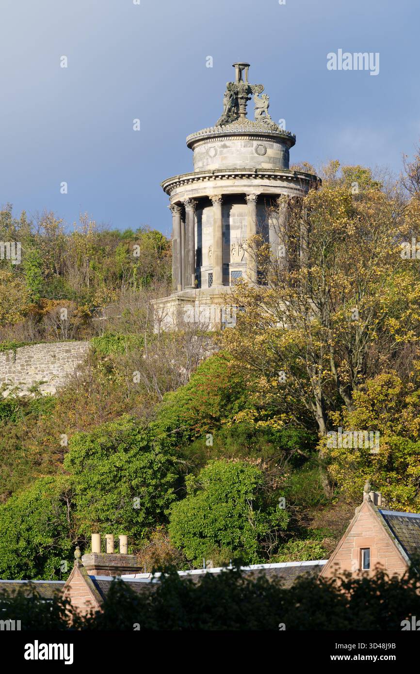 Edimburgo, Scozia, Regno Unito - Burns Monument di Thoman Hamilton su Calton Hill Foto Stock
