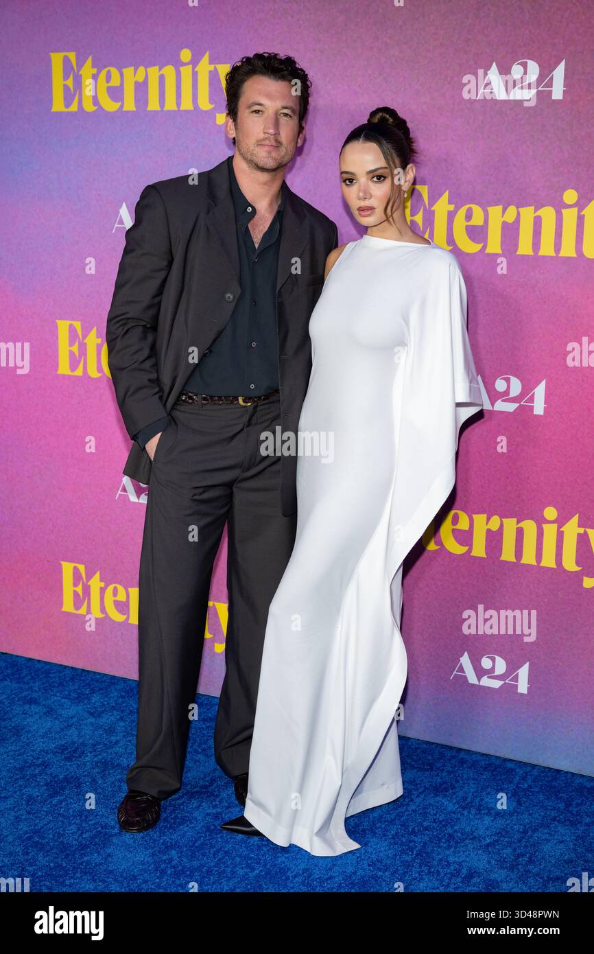 Miles Teller e Keleigh Teller Foto Stock