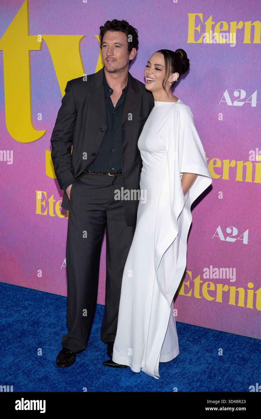 Miles Teller e Keleigh Teller Foto Stock