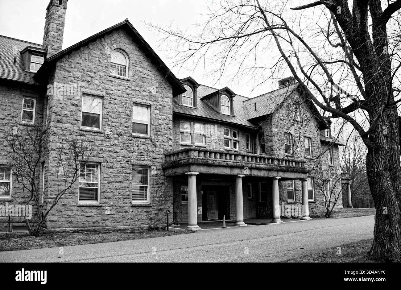 Lo storico edificio in pietra di Jennings Music al Bennington College di Bennington, Vermont. Foto Stock