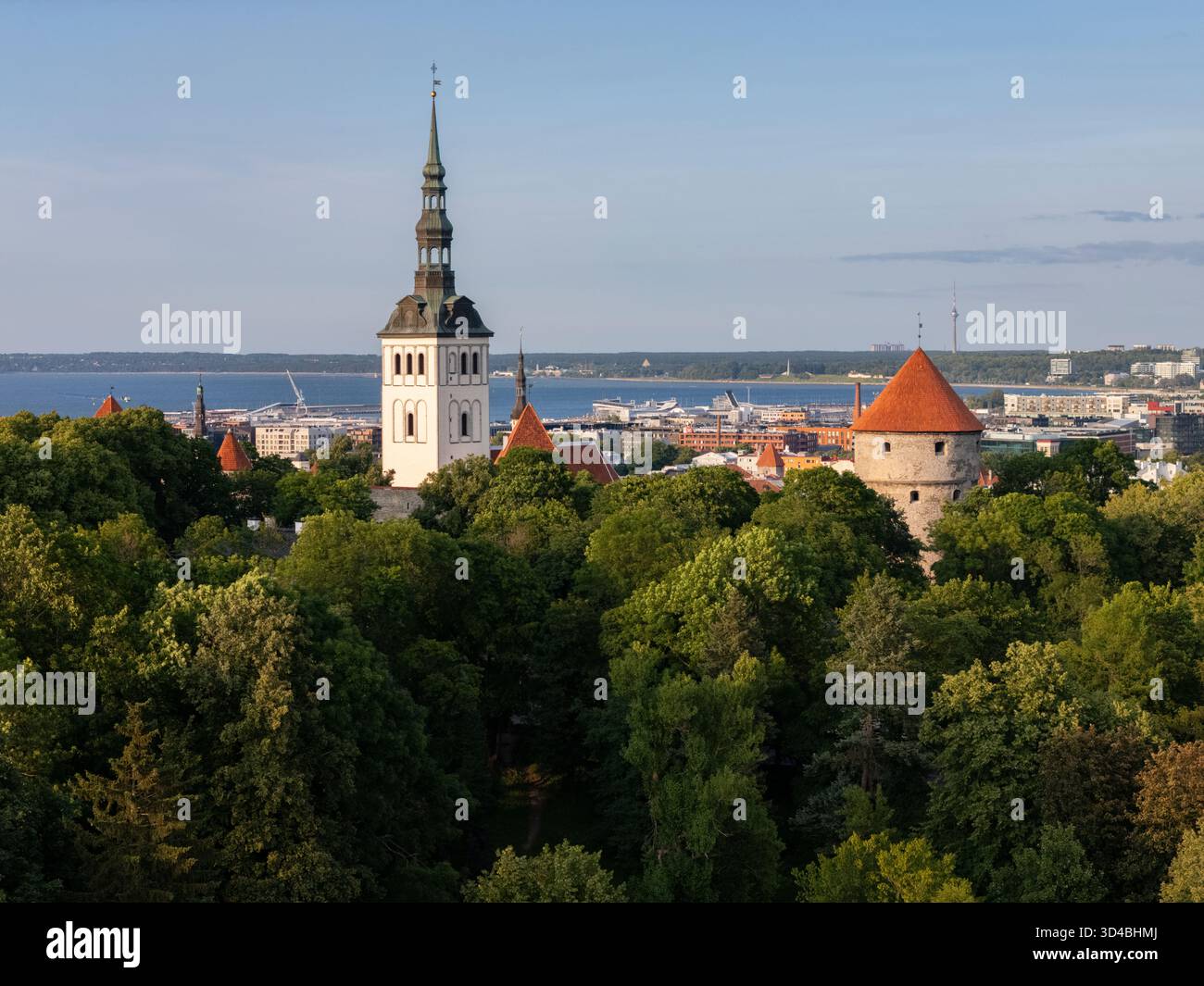 Vista aerea a Tallinn, Estonia Foto Stock