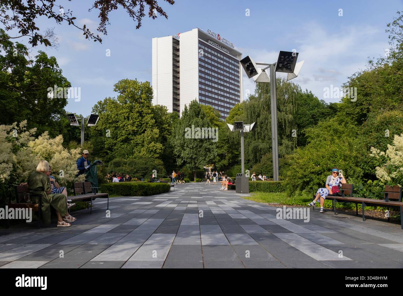 Un parco nel centro di Tallinn, Estonia Foto Stock