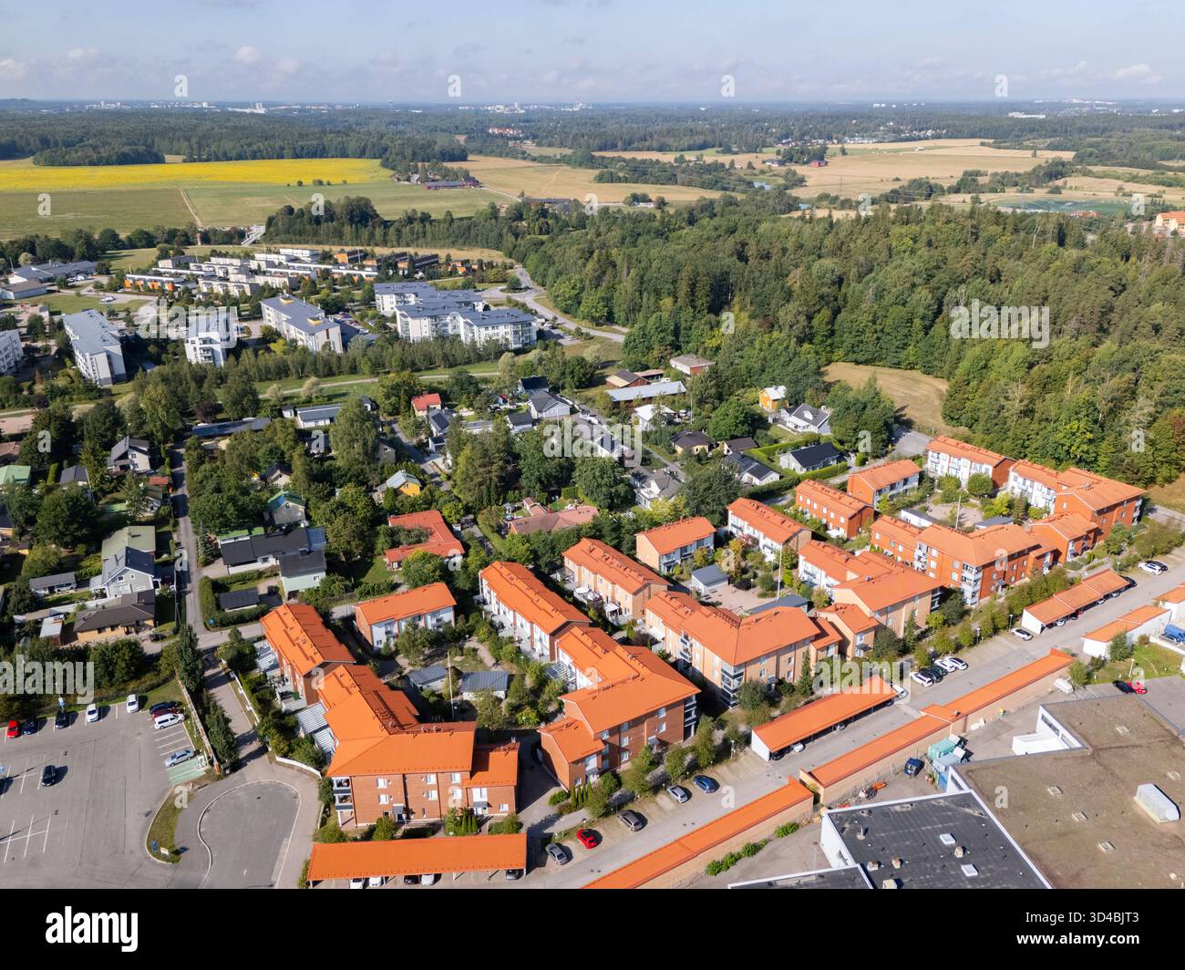 Vista aerea a Vantaa, Finlandia Foto Stock
